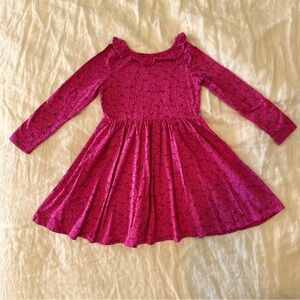 Tea Collection Girls Ruffle Collar Dress | Size 7 | Pink Strawberry Print 🍓 🩷